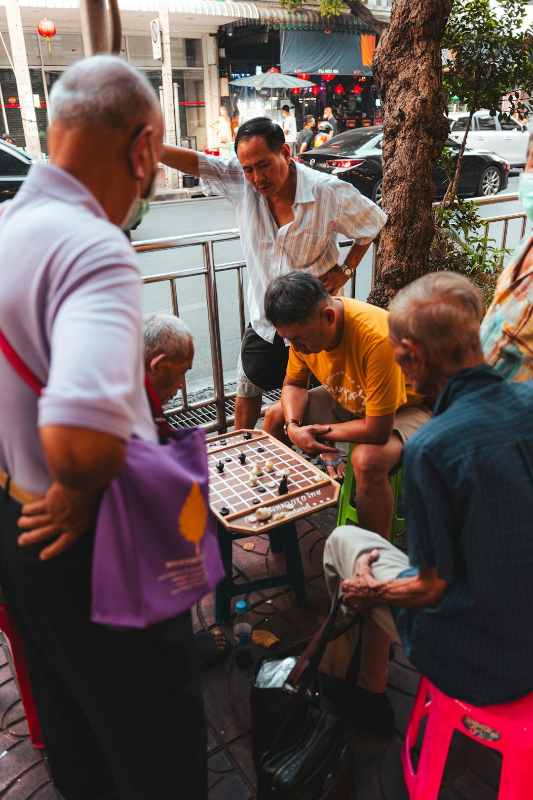 elderly playing chess